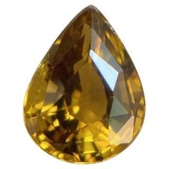 1.11ct Vivid Orange Yellow Tourmaline Pear Cut Loose Unique Rare Gem