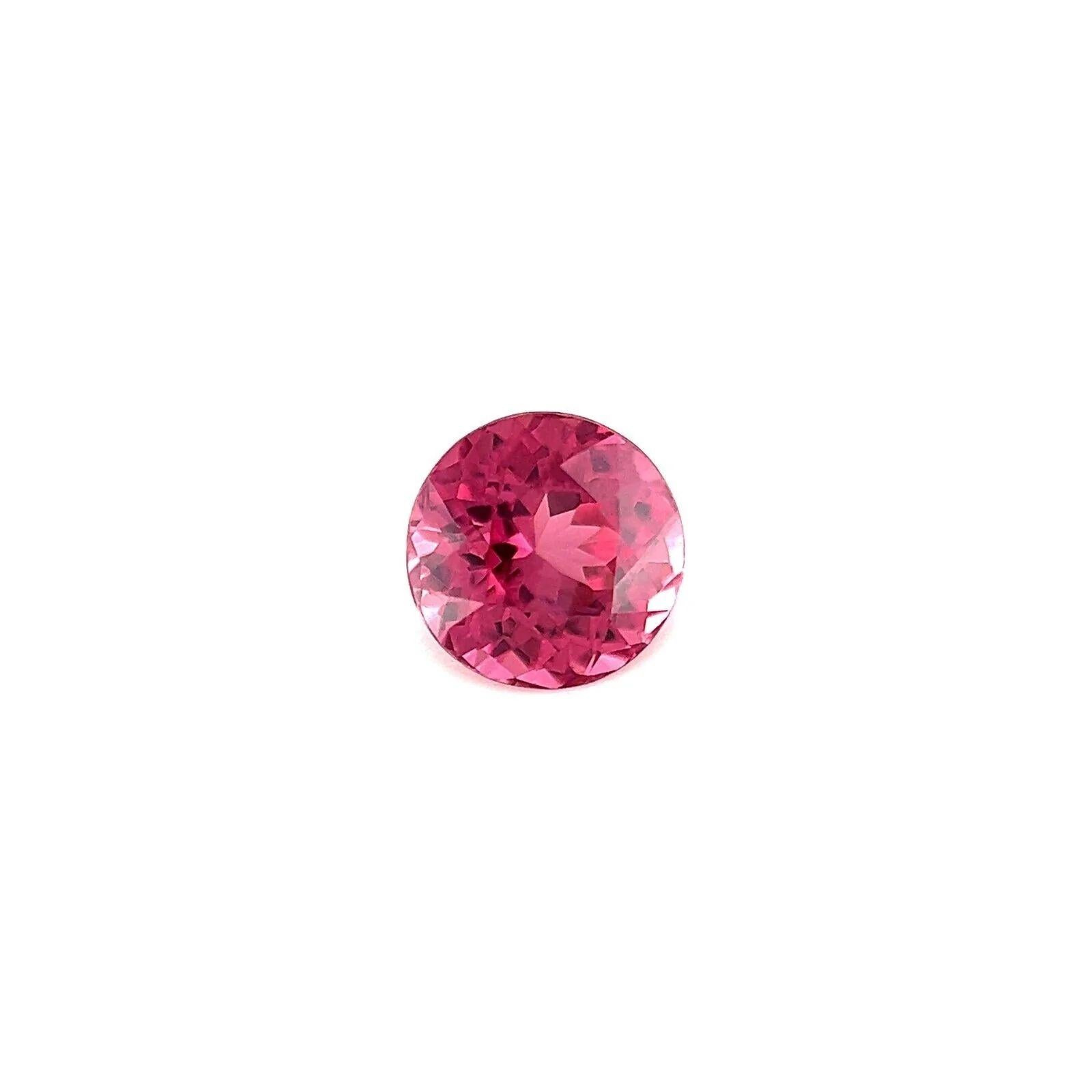 1.11ct Vivid Purple Pink Rhodolite Garnet Round Brilliant Cut Gemstone 6mm VS

Natural Vivid Pink Purple Rhodolite Garnet Gem.
1.11 carat with a beautiful vivid purplish pink colour and very good clarity, a very clean gem, VS.
Also has an excellent