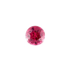 1.11ct Vivid Purple Pink Rhodolite Garnet Round Brilliant Cut Gemstone VS