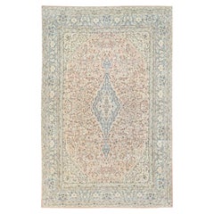 Tappeto orientale oversize 11'1"x17'2", color pesca chiaro, annodato a mano in stile zoroastriano, 100% lana