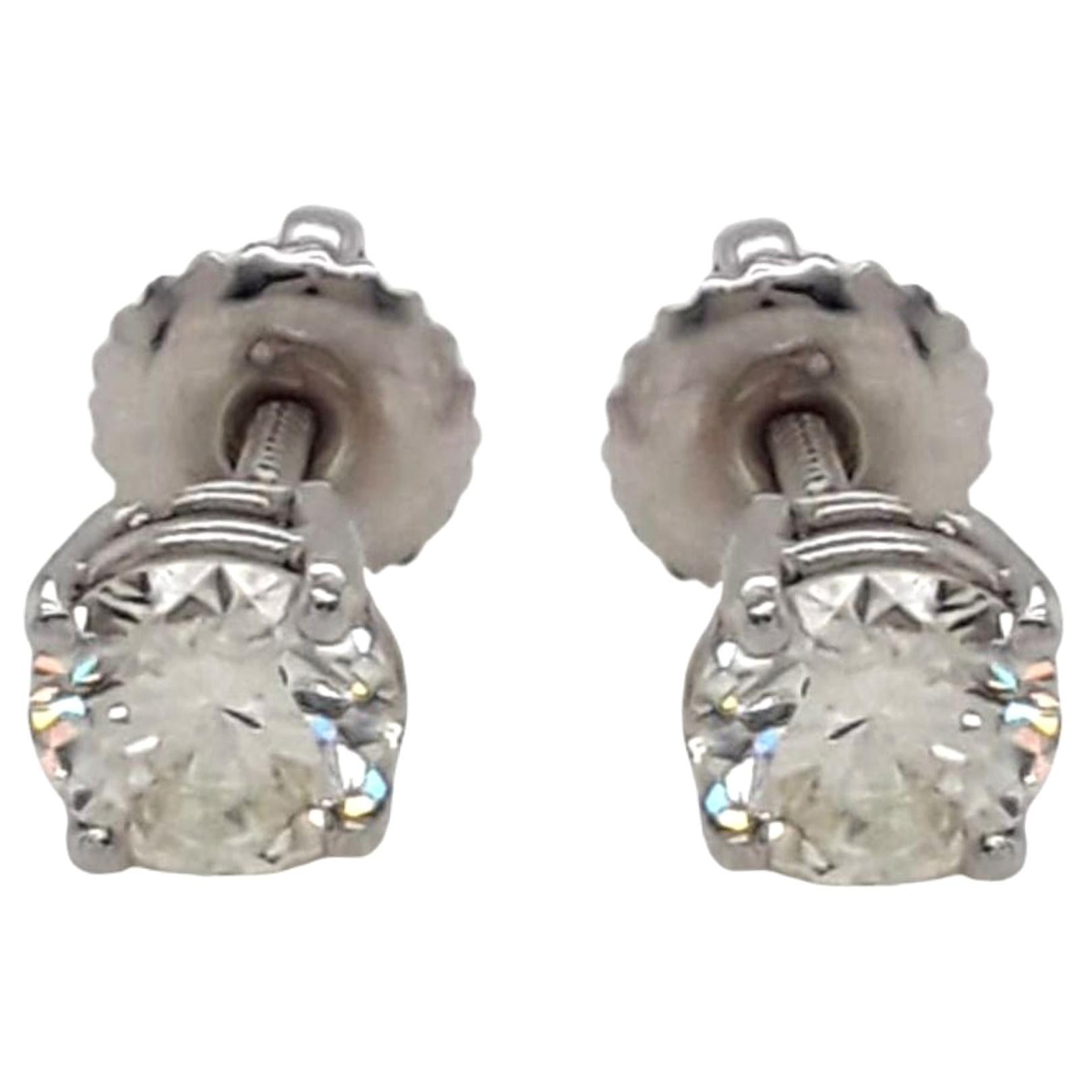 1.12 Carat Diamond Stud Earrings