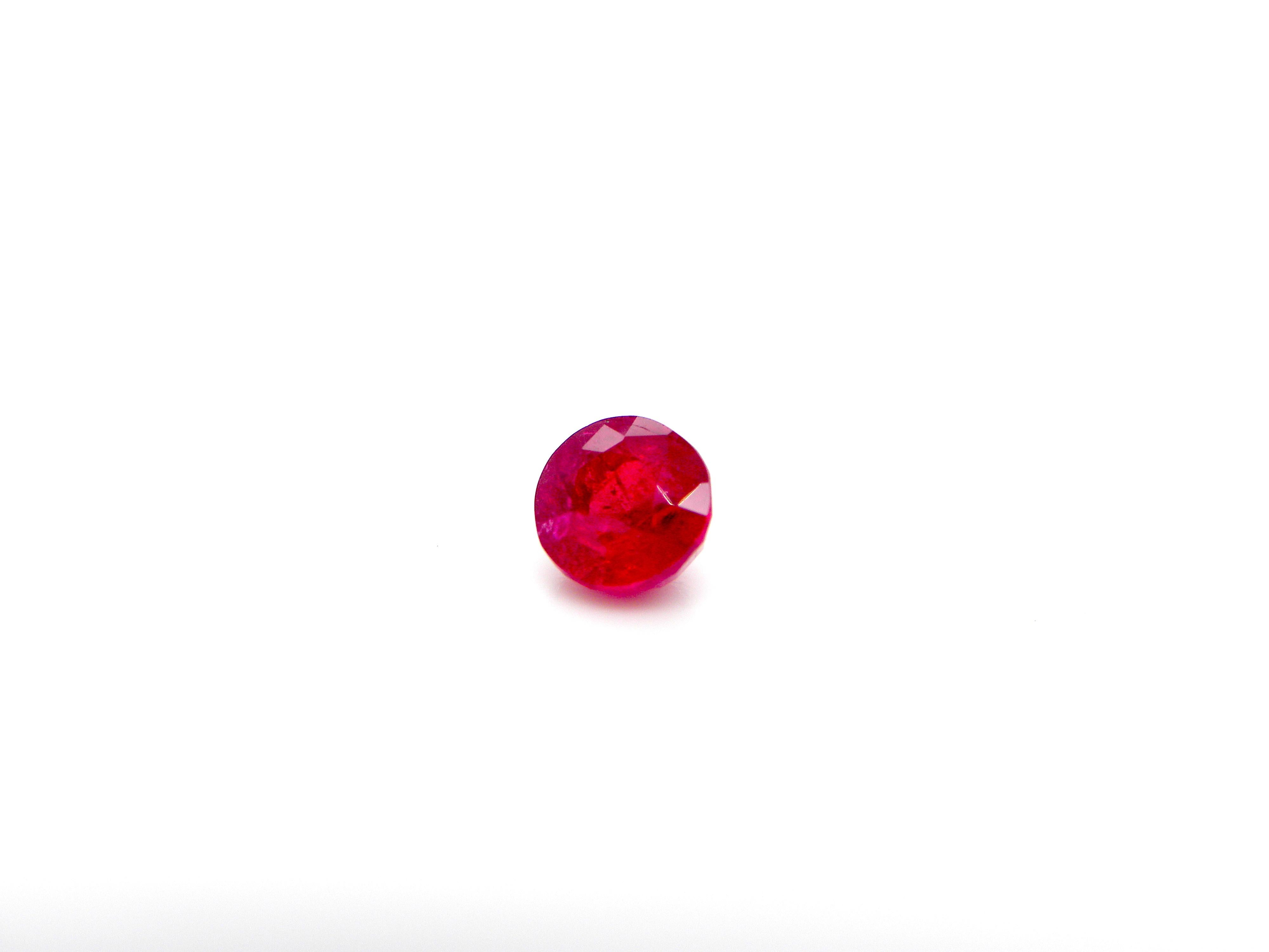 Contemporary 1.12 Carat GIA Certified Pigeon's Blood Red Unheated Round-Cut Burmese Ruby