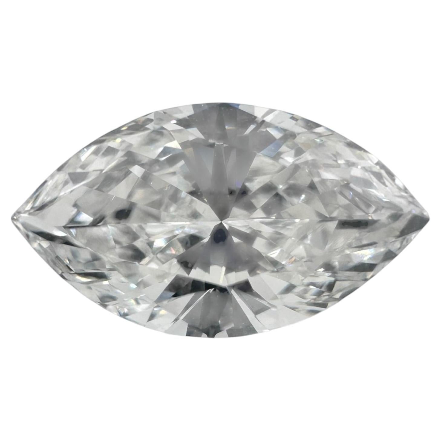 1.12 Carat GIA Certified VS1, Color H, Marquis Cut Natural Diamond.