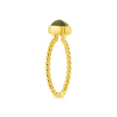 Turmalina Verde Pan de Azúcar de 1,12 Quilates en Oro Amarillo, En Stock