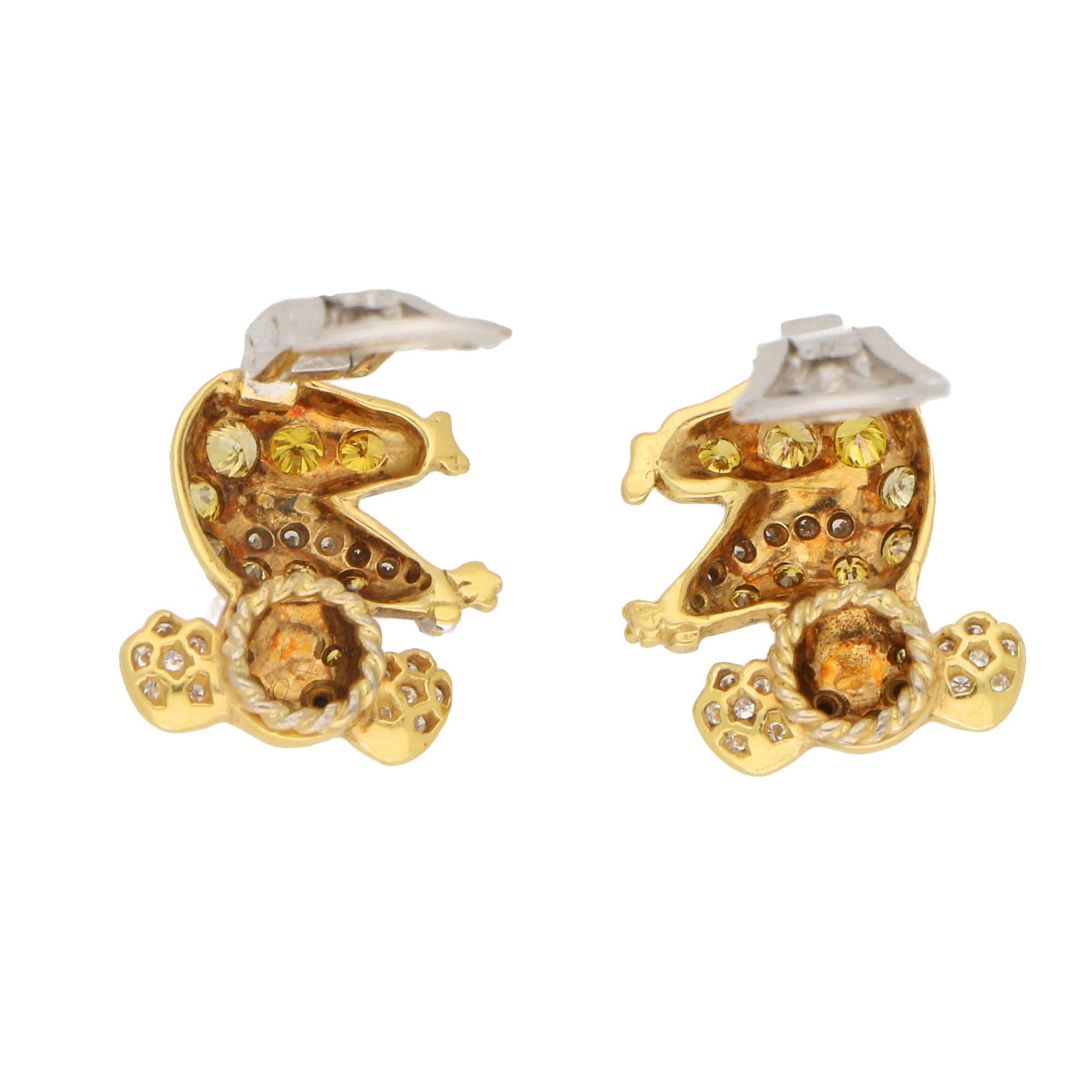 gold koala earrings