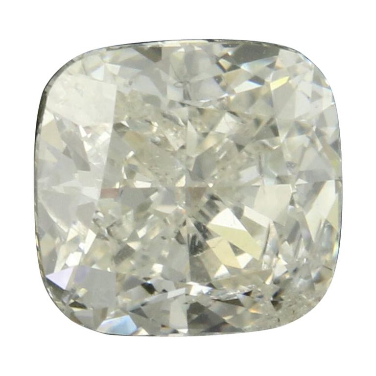 Solitaire en diamant non serti de 1,12 carat, taille coussin, de qualité GIA I1 L