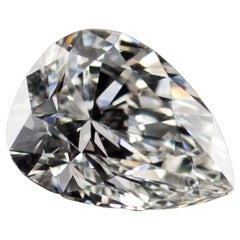 Diamant taille poire non serti de 1,12 carat G / VS2 certifié GIA