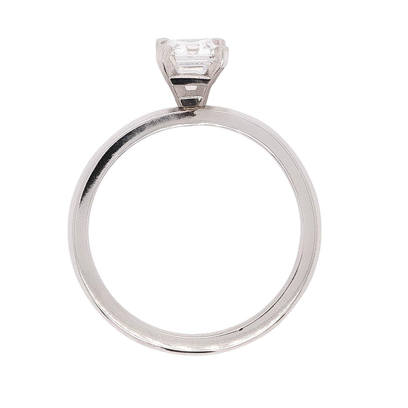 1,12 Karat natürlicher GIA Diamant-Verlobungsring mit Smaragdschliff im Angebot 6
