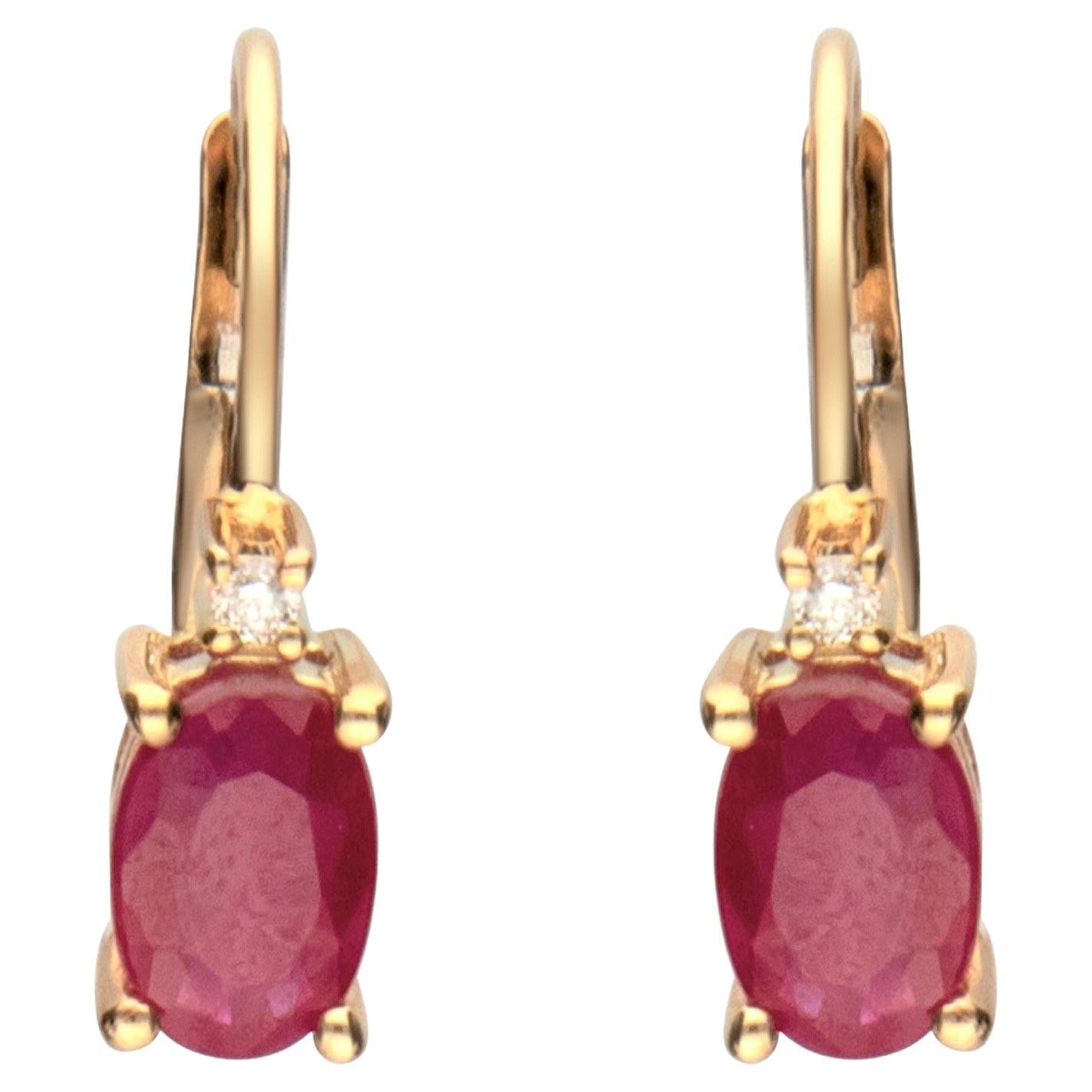 Gin and Grace 10k Rose Gold Oval-cut Pink Tourmaline Earrings