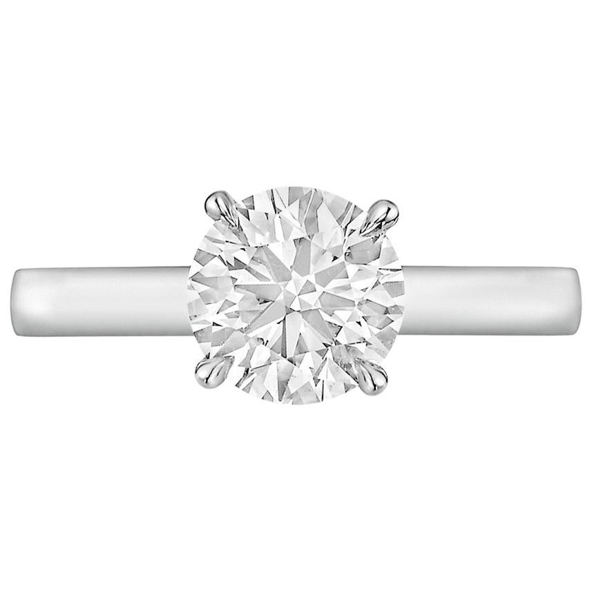 1.12 Carat Round Brilliant Diamond Ring 
H/VS1
 For Sale