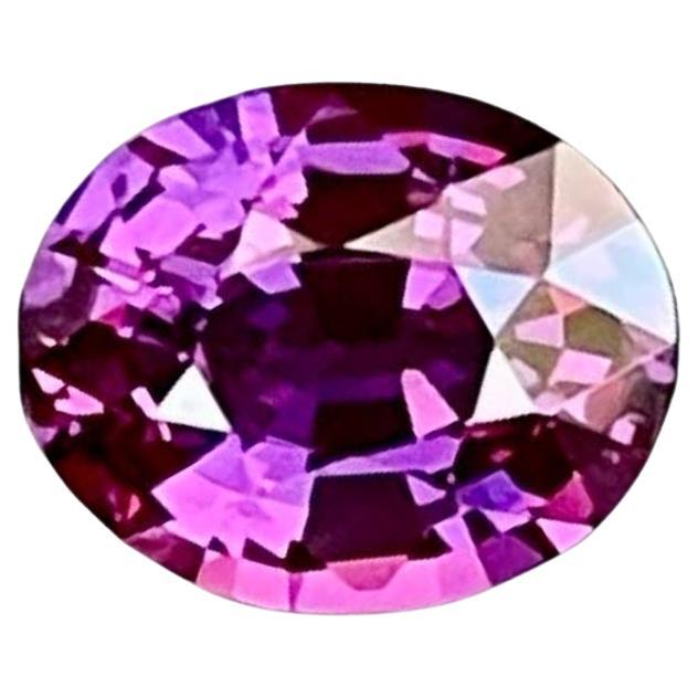 1,12 Karat Purpurroter Saphir Stein Ovalschliff Sri Lanka Edelstein