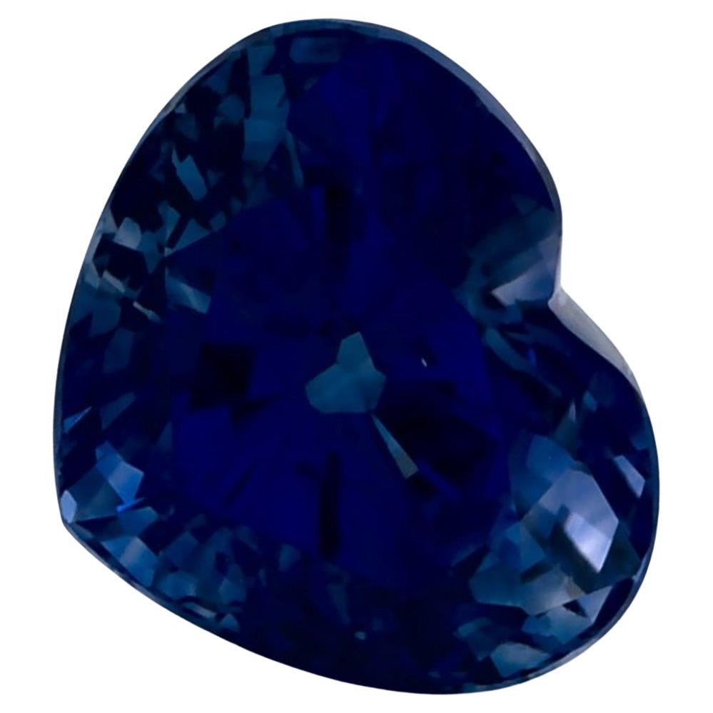1.12 Ct Blue Sapphire Heart Loose Gemstone