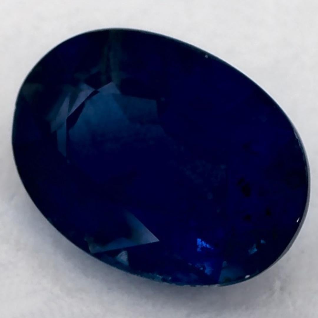 Taille ovale 1.12 Ct Blue Sapphire Oval Loose Gemstone (pierre précieuse en vrac) en vente