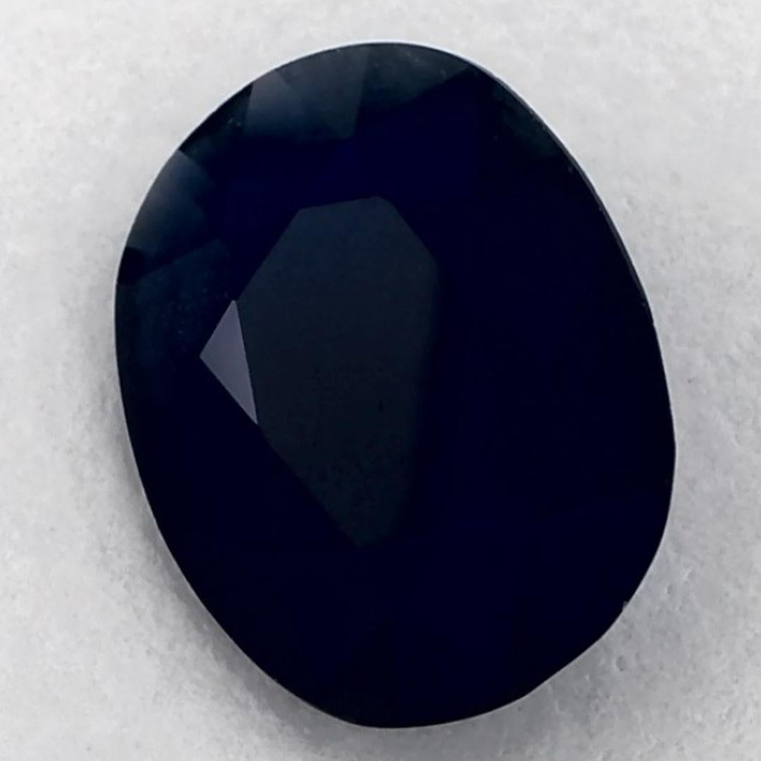 Taglio ovale 1.12 carati di zaffiro blu ovale sfuso in vendita