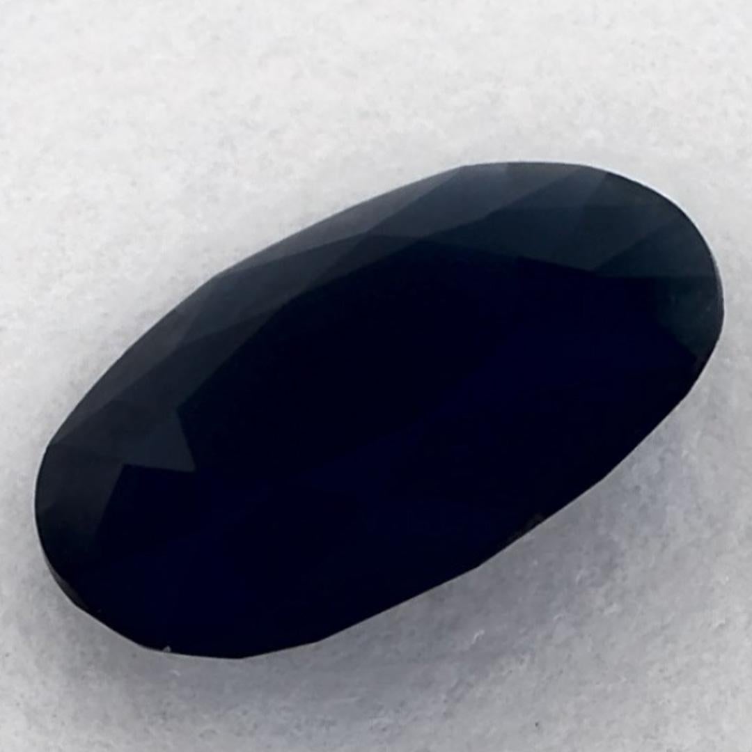 1.12 carati di zaffiro blu ovale sfuso in vendita 2