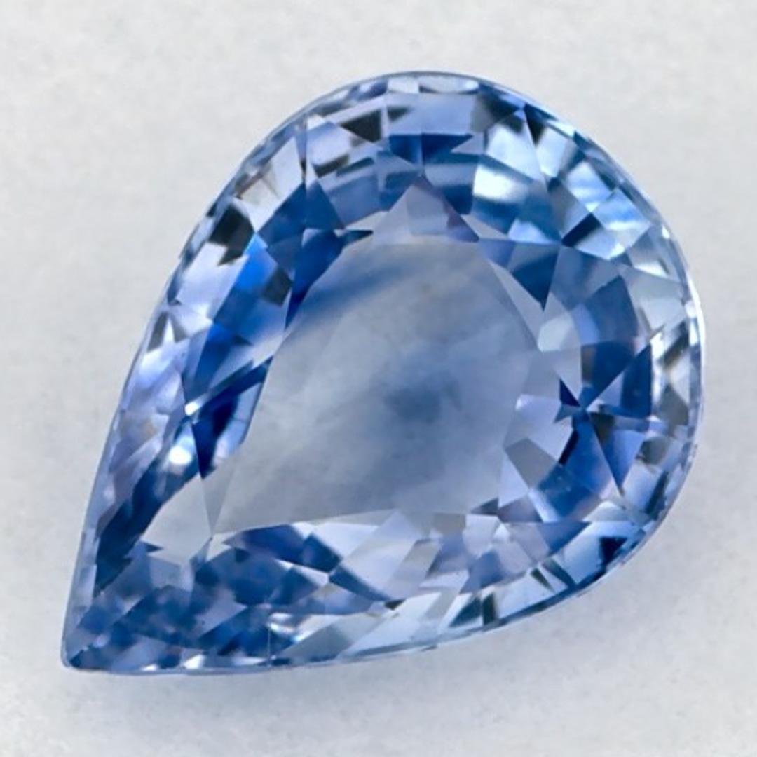 Taglio a goccia 1.12 carati di zaffiro blu a forma di pera sciolto in vendita
