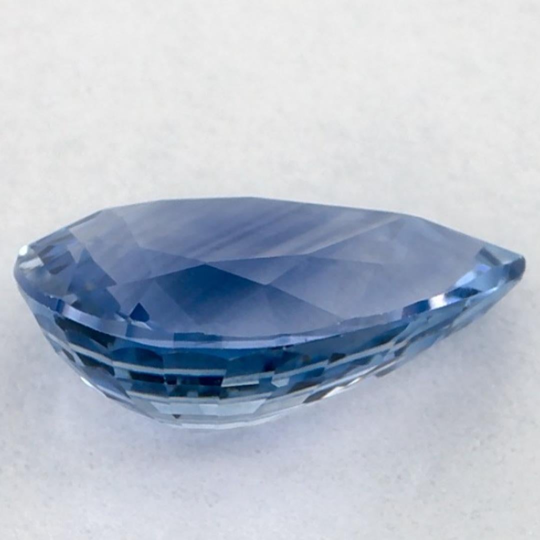 Gema suelta de zafiro azul pera de 1.12 qt en Nuevo estado para la venta en Fort Lee, NJ