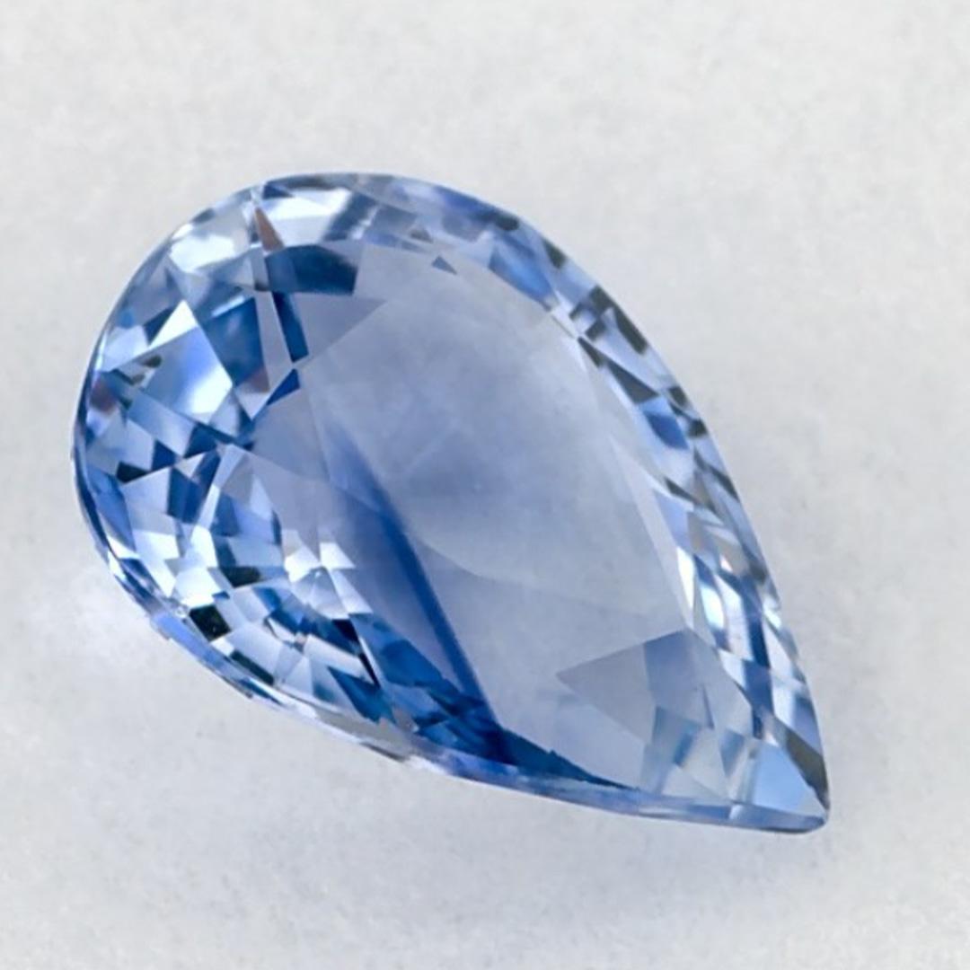 Donna 1.12 carati di zaffiro blu a forma di pera sciolto in vendita