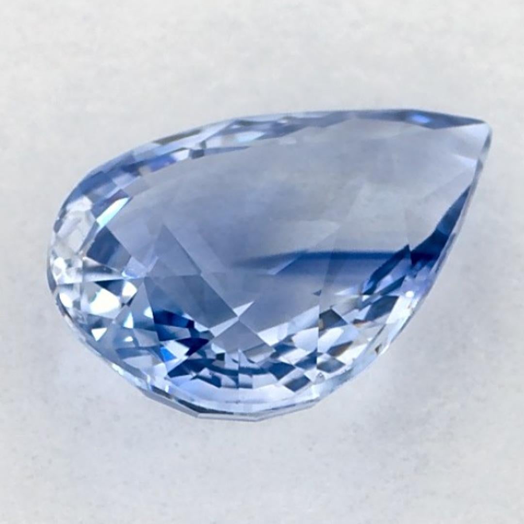 1.12 carati di zaffiro blu a forma di pera sciolto in vendita 2