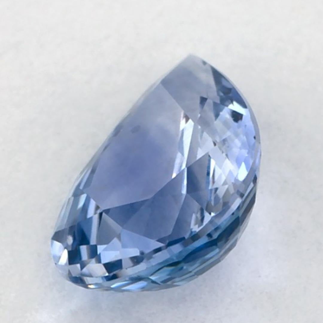Gema suelta de zafiro azul pera de 1.12 qt en venta 3