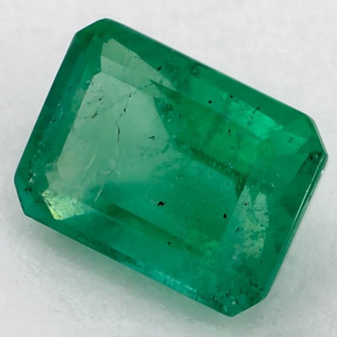 Octagon Cut 1.12 Ct Emerald Octagon Loose Gemstone For Sale