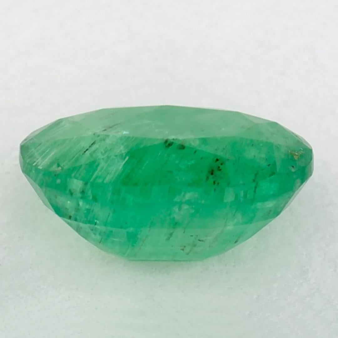 1.12 Karat Smaragd Oval Loser Edelstein im Zustand „Relativ gut“ im Angebot in Fort Lee, NJ