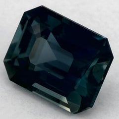 Gema suelta de zafiro verde octogonal de 1.12 qt