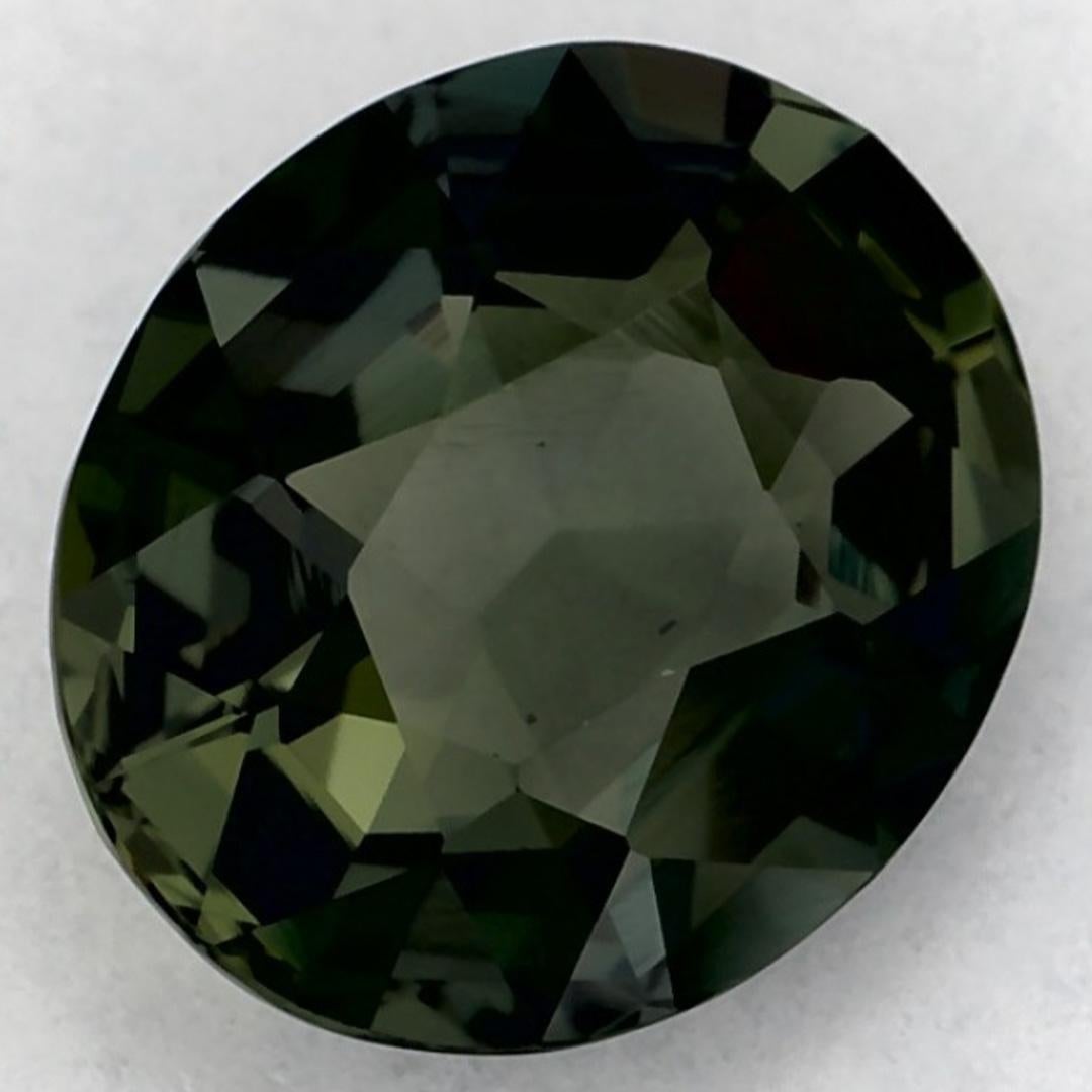 Gema suelta ovalada de zafiro verde de 1.12 qt Corte oval en venta