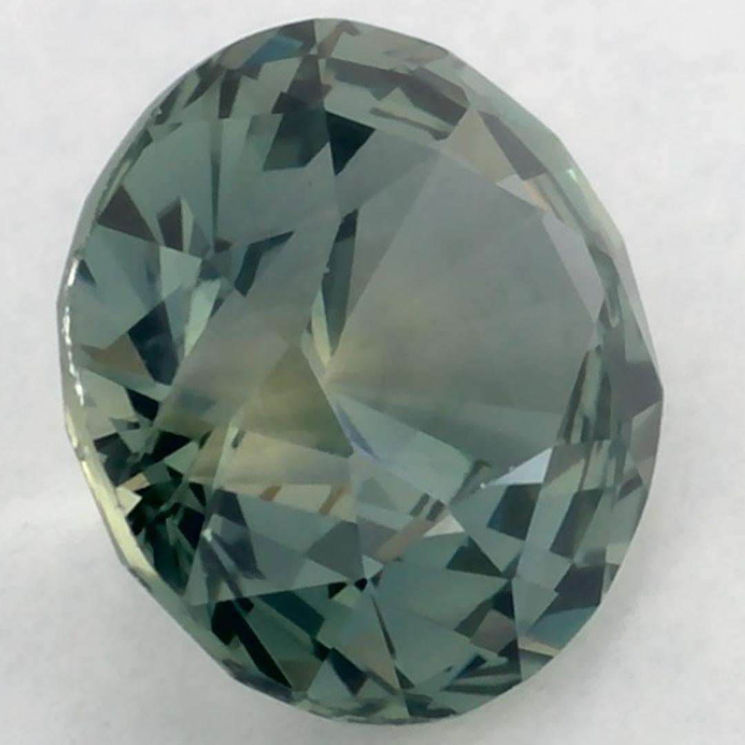 1.12 Ct Green Sapphire Oval Loose Gemstone (Saphir vert ovale en vrac) en vente 2