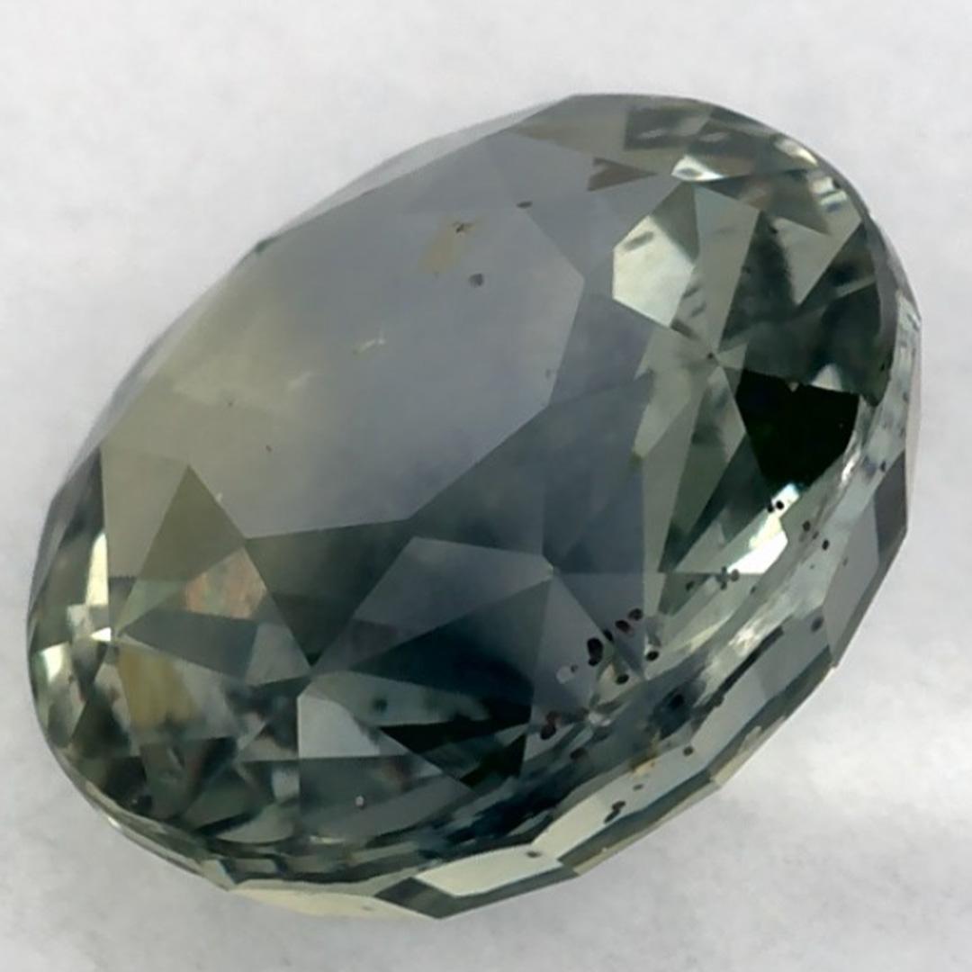 1.12 Ct Green Sapphire Round Loose Gemstone (Saphir vert rond en vrac) en vente 3