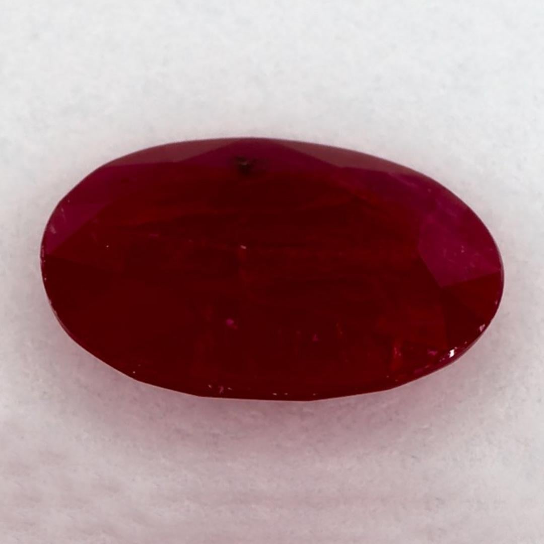 1.12 Ct Ruby Oval Loose Gemstone In New Condition For Sale In Fort Lee, NJ