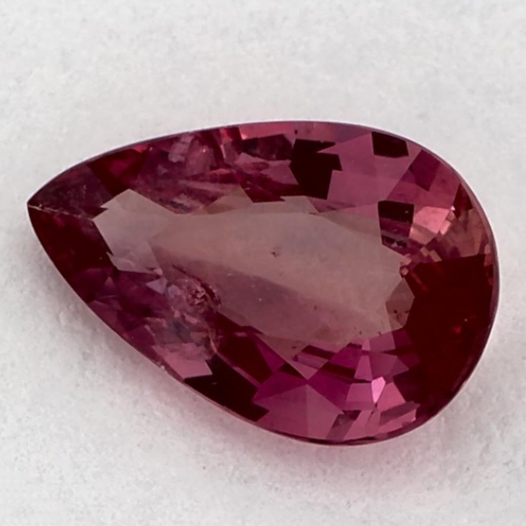 Pear Cut 1.12 Ct Ruby Pear Loose Gemstone For Sale