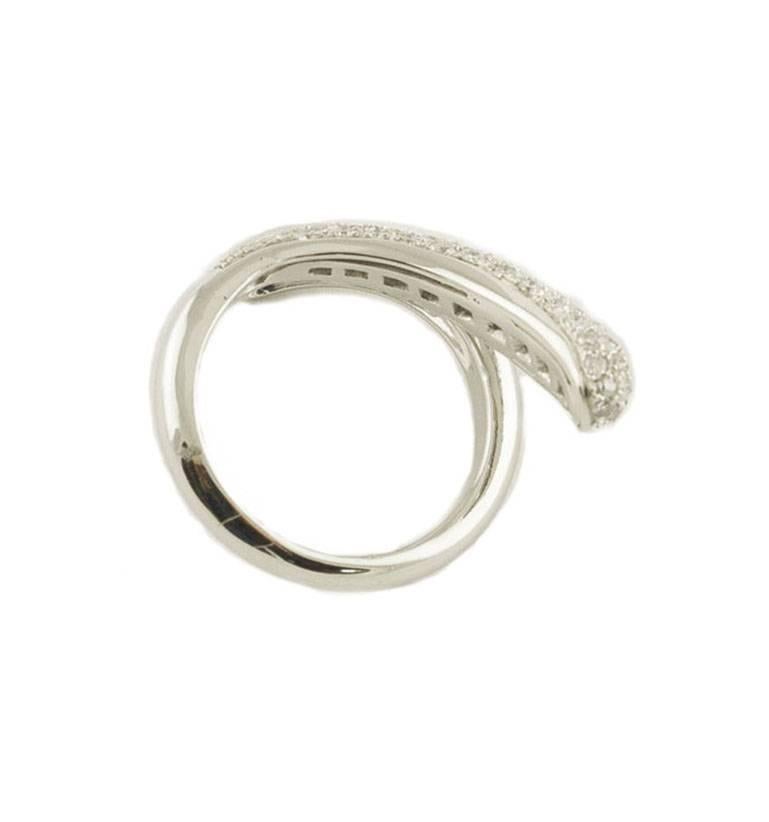 Brilliant Cut White Diamonds White Gold Ring For Sale