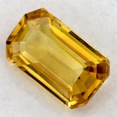 1.12 Karat Gelber Saphir Oktagon Loser Edelstein