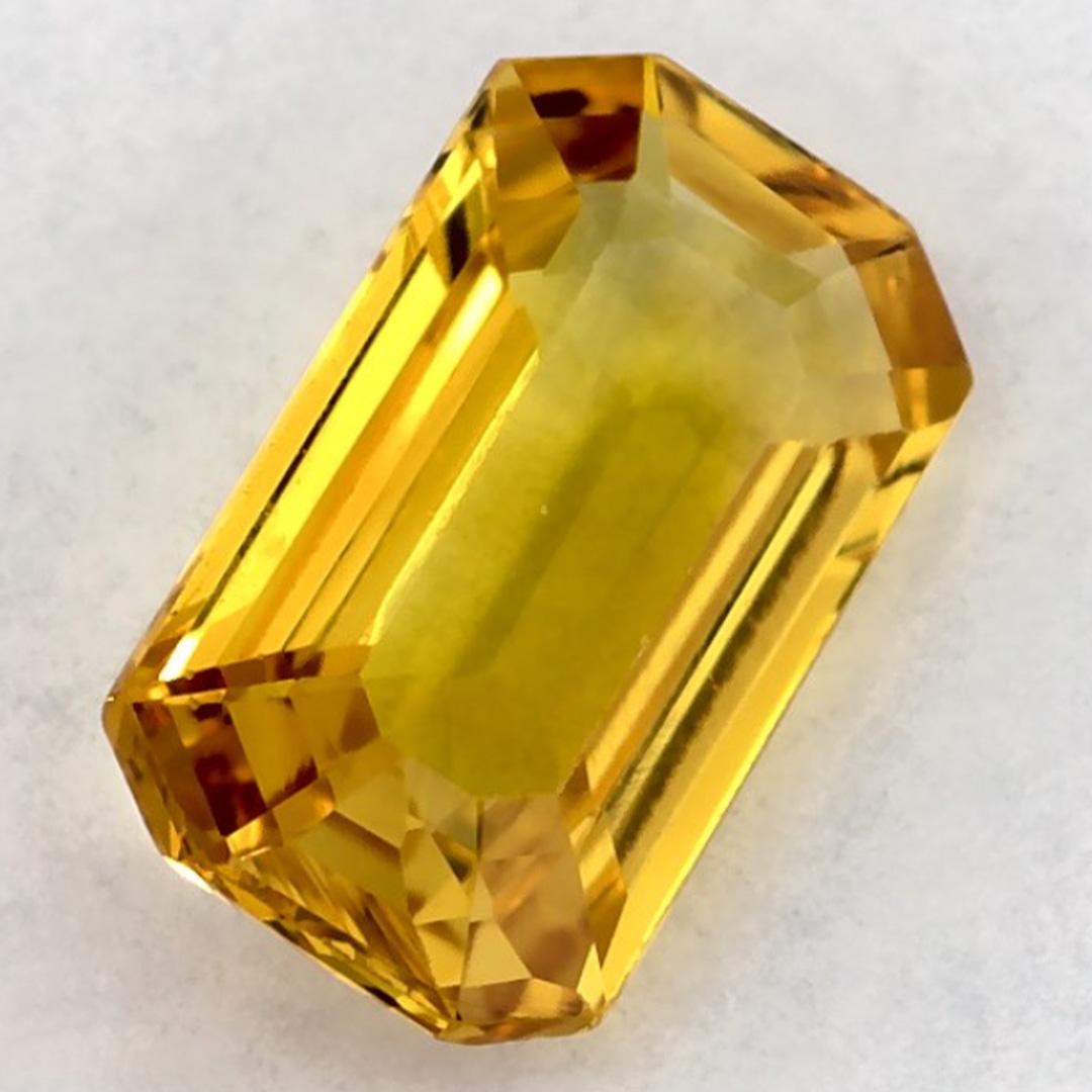 1.12 Ct Yellow Sapphire Octagon Loose Gemstone (pierre précieuse en vrac) Pour femmes en vente