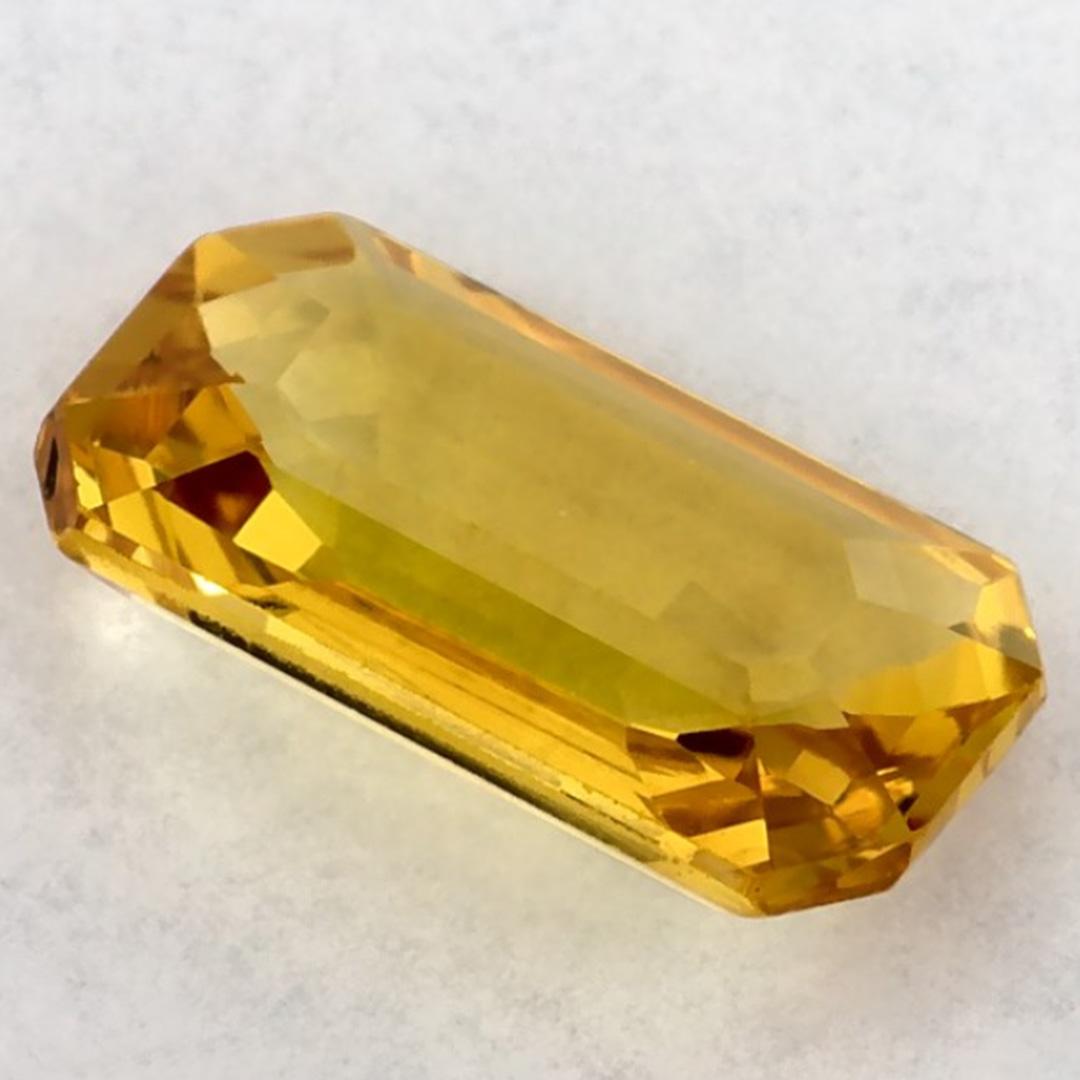 1.12 Ct Yellow Sapphire Octagon Loose Gemstone (pierre précieuse en vrac) en vente 1