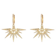 0.40ct Round Diamond 14K Yellow Gold Drop Earrings