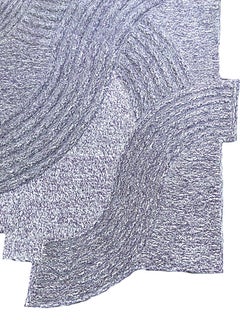 Modern Irregular Shape Hand-Tufted Wool Rug in Light Purple 112 by RAG Home