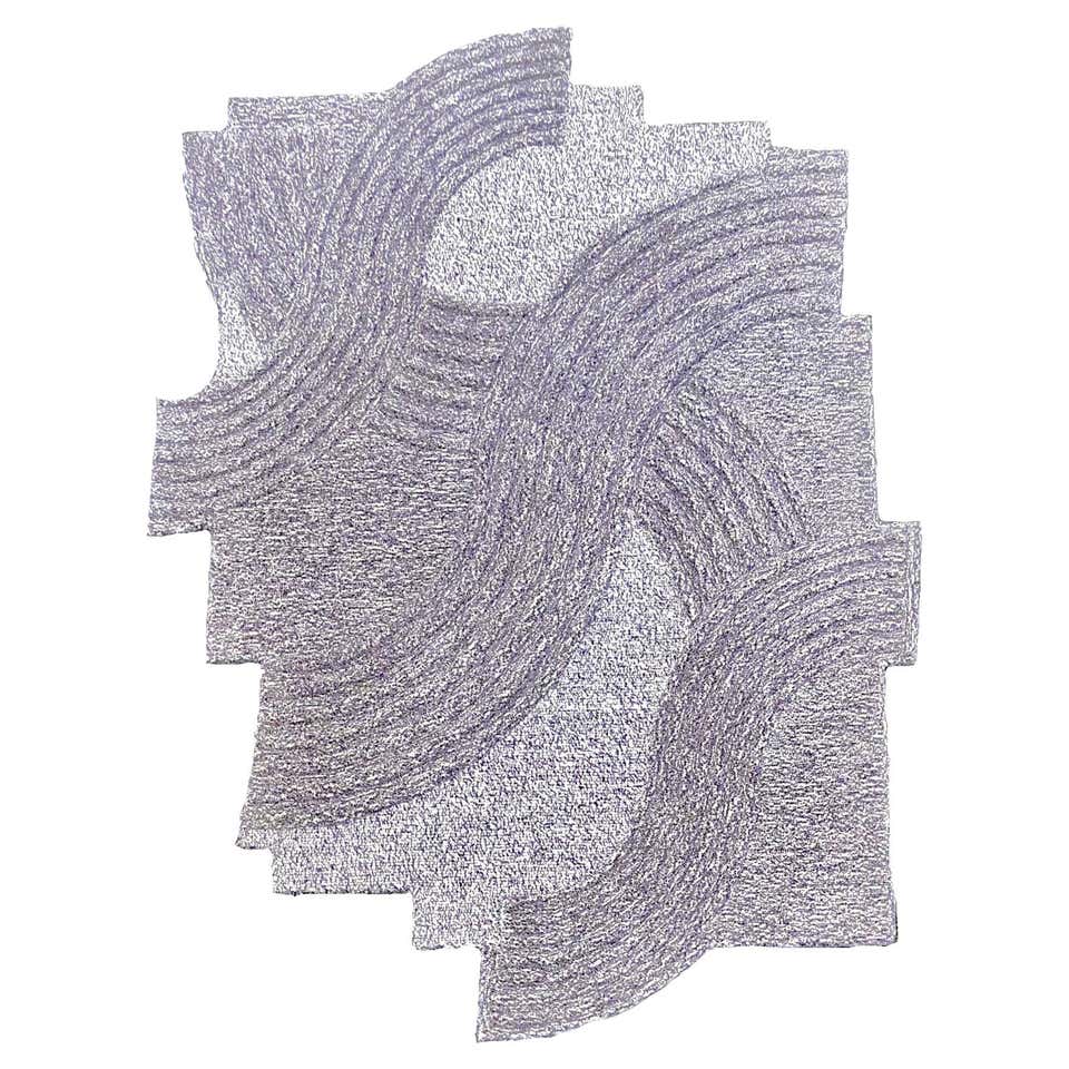 Wave Hand-Tufted Rug in Gray by Verner Panton For Sale at 1stDibs