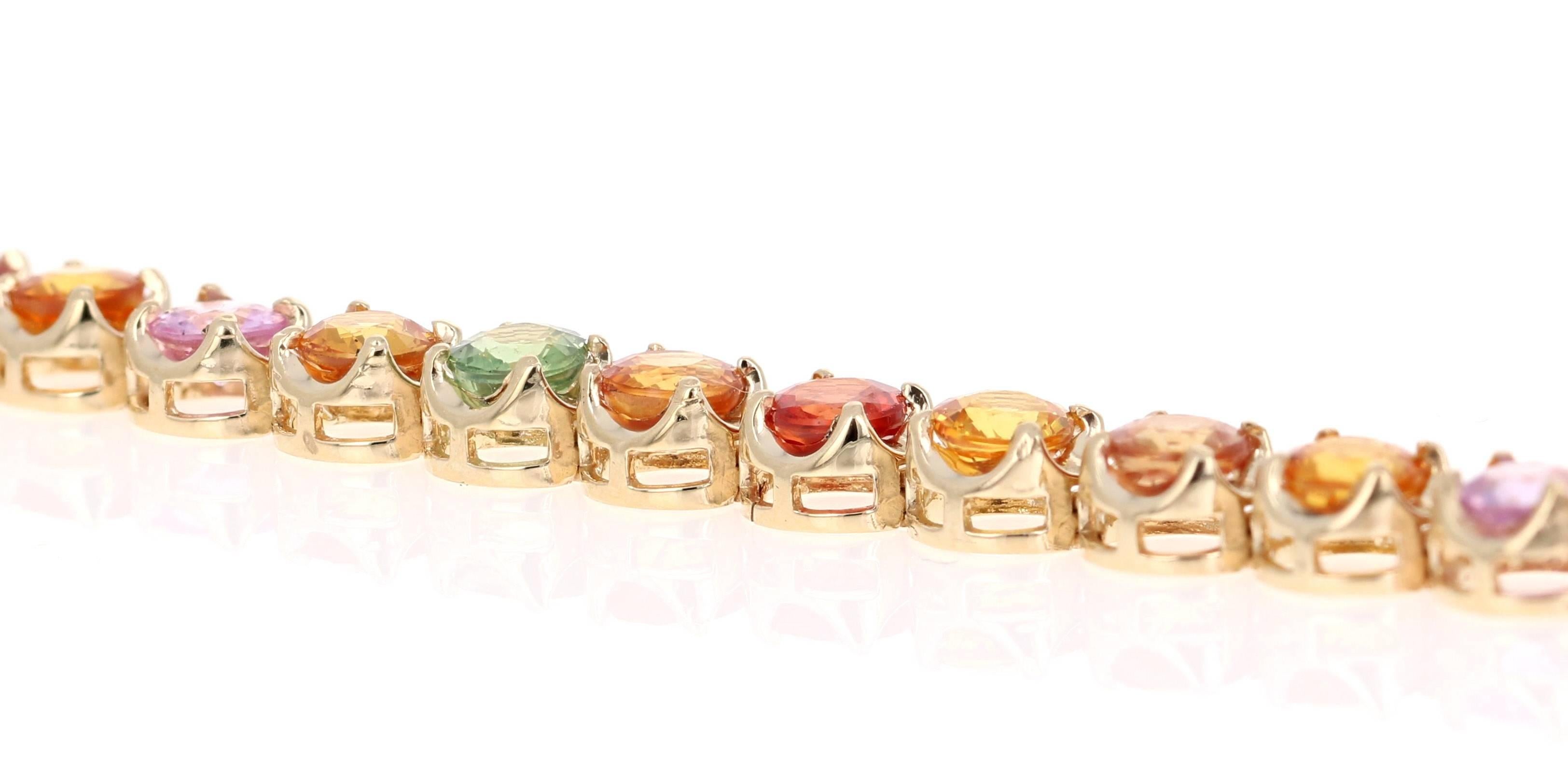 multicolor sapphire bracelet