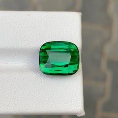 11.20 Carat Natural Loose Green Tourmaline Stone Cushion Cut Afghan Gemstone
