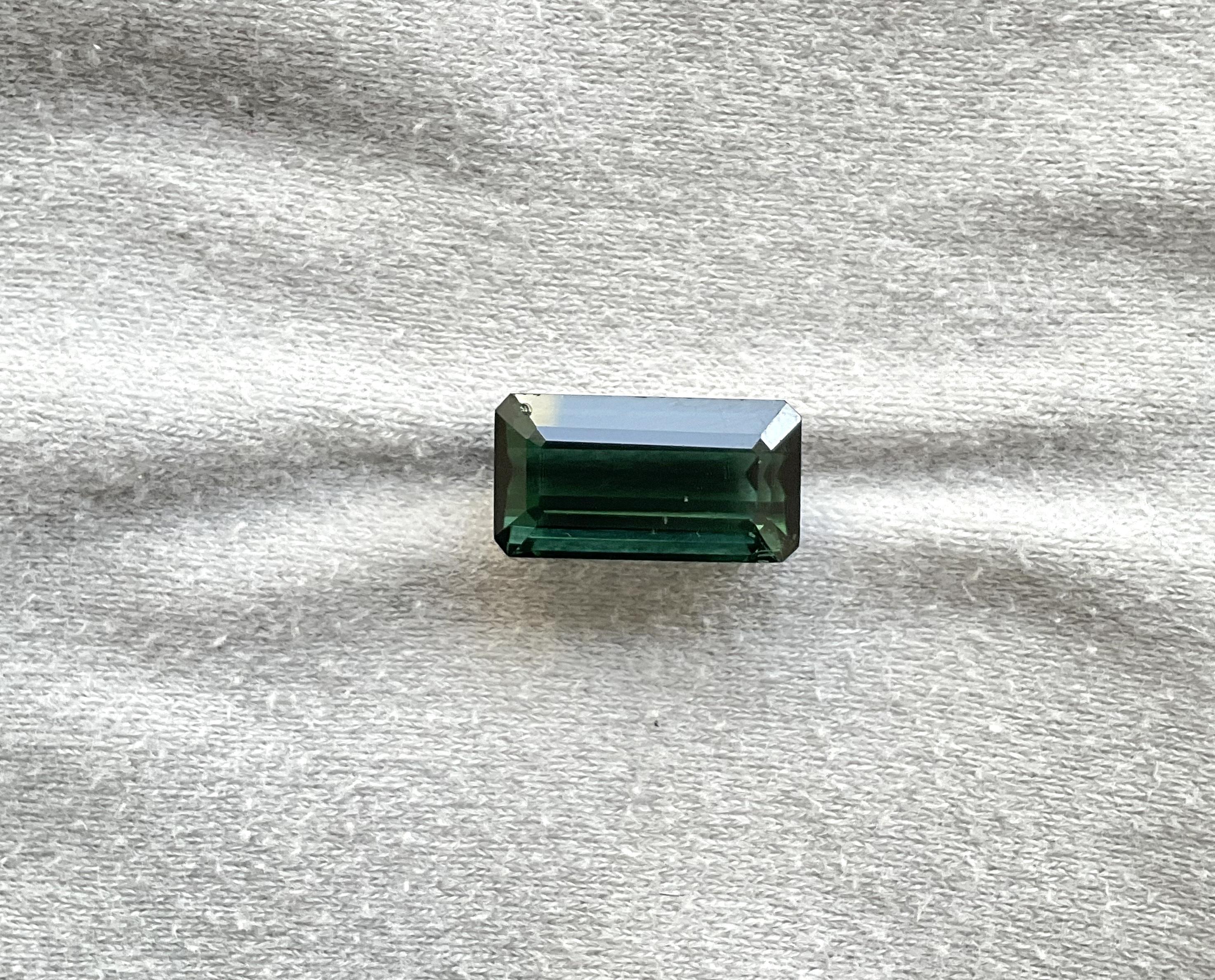 11.20 Carats Green Tourmaline Octagon Faceted Top Quality Cut stone Natural Gem In New Condition For Sale In Jaipur, RJ