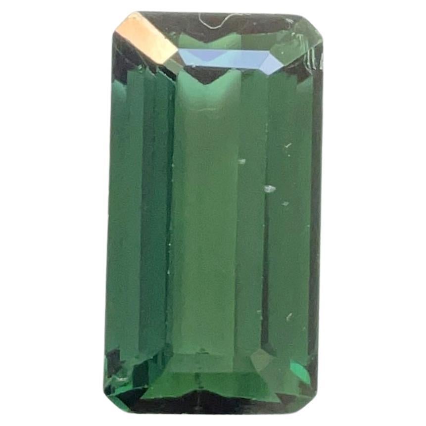 11,20 quilates Turmalina verde octogonal facetada Piedra tallada de primera calidad Gema natural