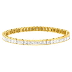 11.20 ct Princess cut Diamond Tennis Bracelet