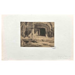 La Cervara  - Dibujo original - 1847