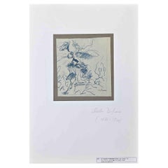 Le Sacrifice d'Abraham - Original Drawing by C. Dufresne - Early 20th Century