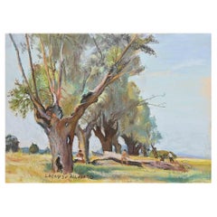 Paesaggio a Lagny - Disegno originale di Paul Alouard-Carny - 1936
