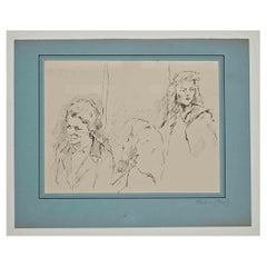 Portraits of Women - Original Ink by Edgar Chahine - Early 20th Century