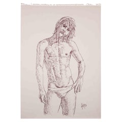 Portrait of a Boy -  Pencil Drawing by Anthony Roaland - 1981