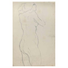Nudo - Disegno a matita di Flor David - Metà del XX secolo